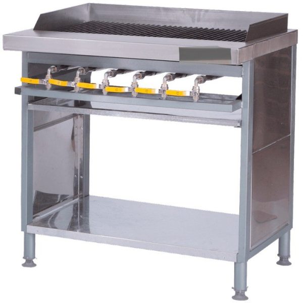 Open Flame Gas Griller - 6 Burner Floor Standing