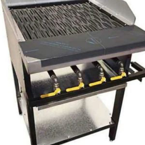 Open Flame Gas Griller - 4 Burner Floor Standing