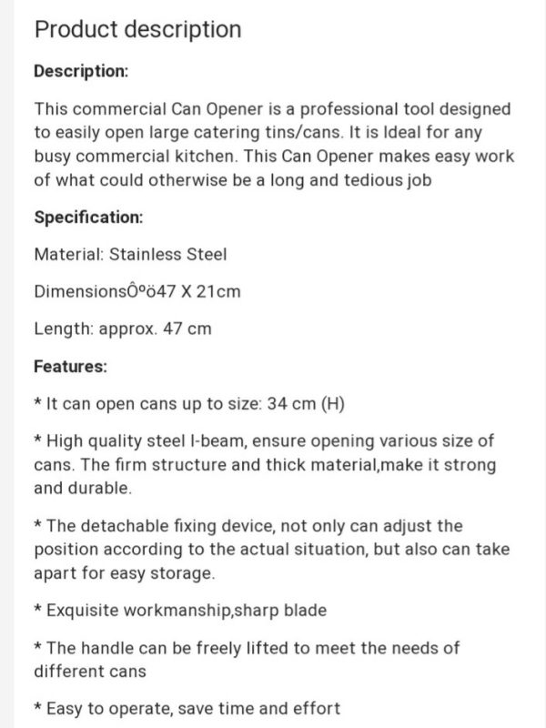 Industrial Can Opener