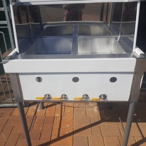 2x22lt Gas Spaza Fryer With 4 Gas Burners With 2 Large Baskets
