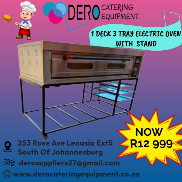 1 Deck 3 Tray Electric Oven With Stand