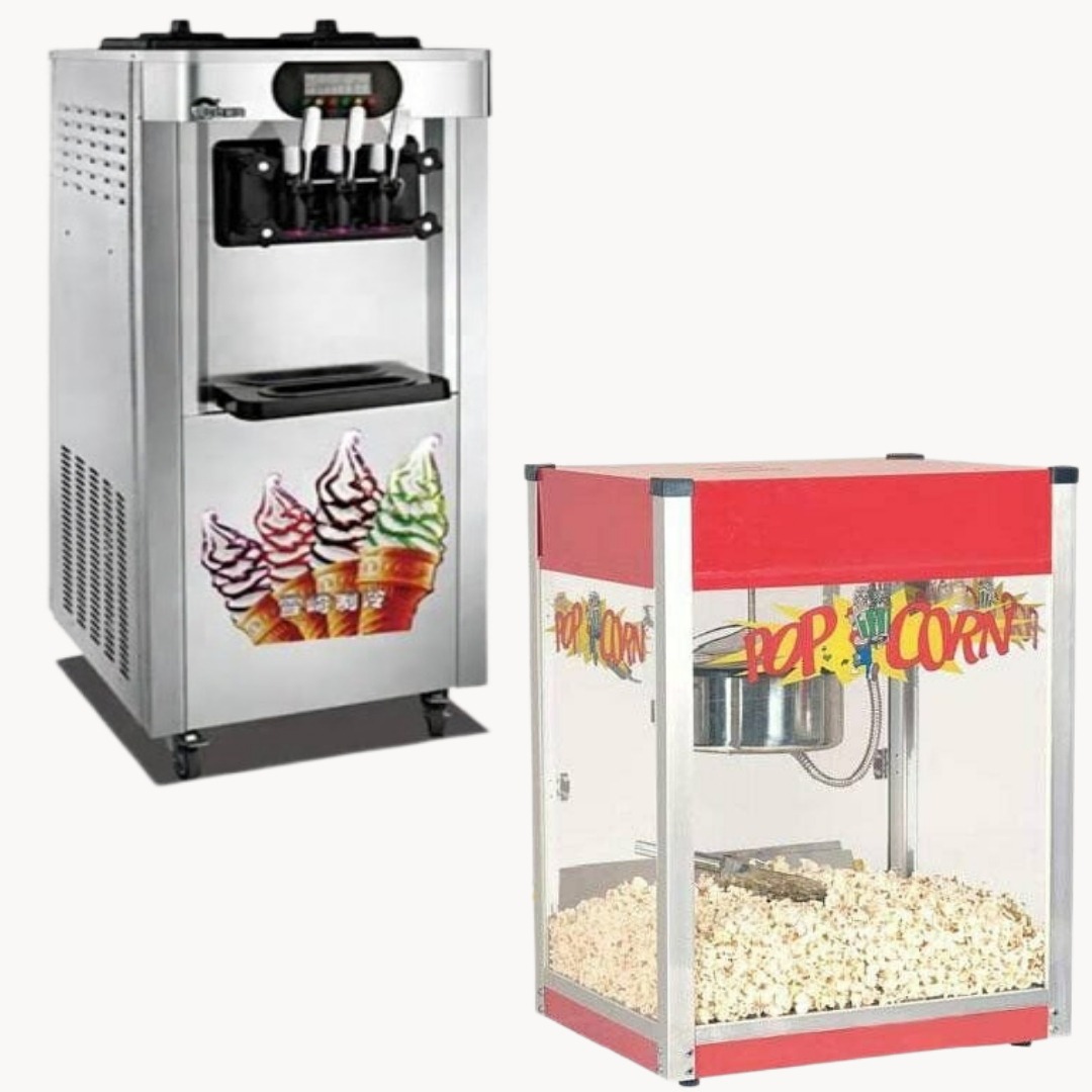 Floor Standing Ice Cream and Popcorn Machine