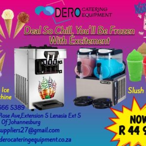 Ice Cream Machine (Tabletop) And Double Slush Machine Combo Deal