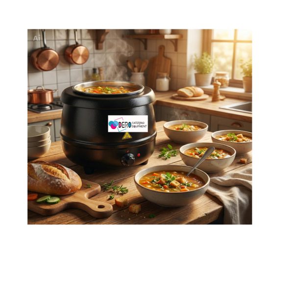 10Lt Black Soup Kettle