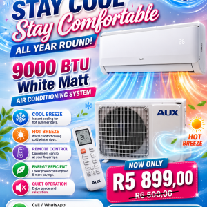 White Matt 9000 BTU- Air Conditioning System