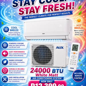 Air Conditioning System 24000 BTU White Matt
